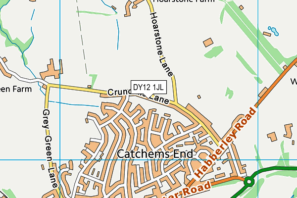 Wribbenhall School map (DY12 1JL) - OS VectorMap District (Ordnance Survey)