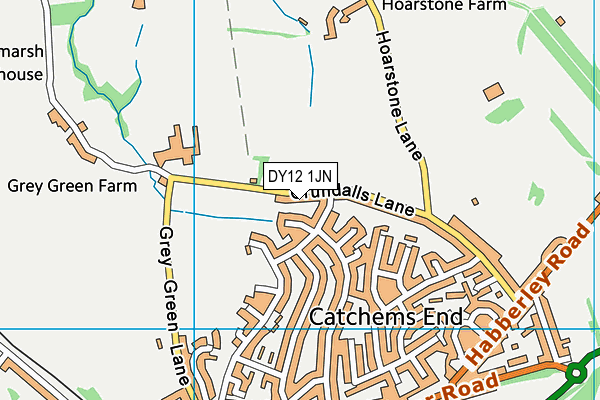 DY12 1JN map - OS VectorMap District (Ordnance Survey)