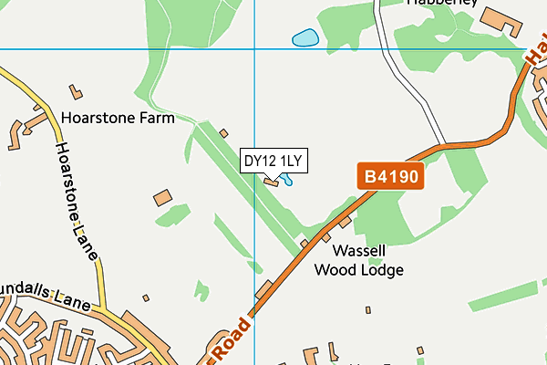 DY12 1LY map - OS VectorMap District (Ordnance Survey)