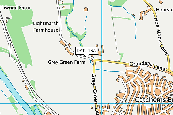 DY12 1NA map - OS VectorMap District (Ordnance Survey)