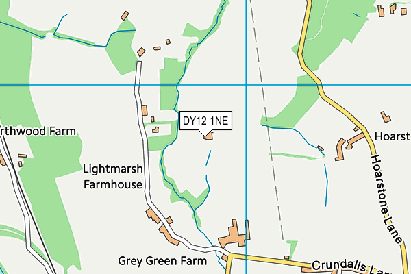 DY12 1NE map - OS VectorMap District (Ordnance Survey)