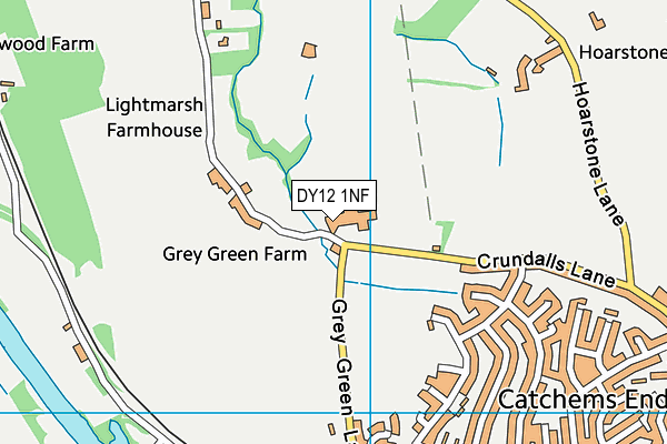 DY12 1NF map - OS VectorMap District (Ordnance Survey)
