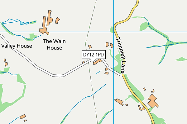 DY12 1PD map - OS VectorMap District (Ordnance Survey)