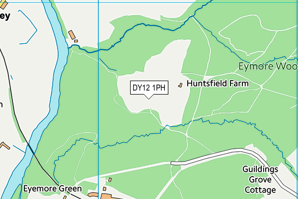 DY12 1PH map - OS VectorMap District (Ordnance Survey)