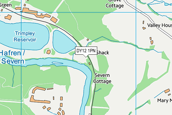 DY12 1PN map - OS VectorMap District (Ordnance Survey)