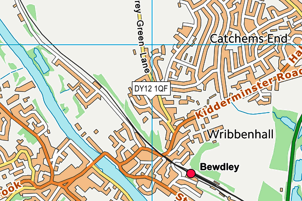 DY12 1QF map - OS VectorMap District (Ordnance Survey)