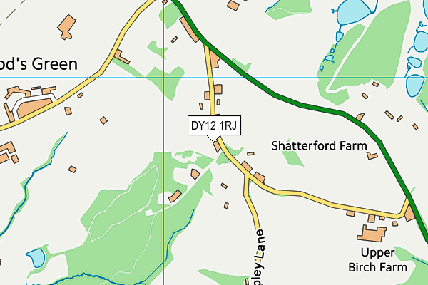 DY12 1RJ map - OS VectorMap District (Ordnance Survey)