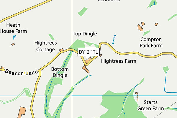 DY12 1TL map - OS VectorMap District (Ordnance Survey)