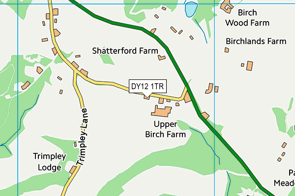 DY12 1TR map - OS VectorMap District (Ordnance Survey)