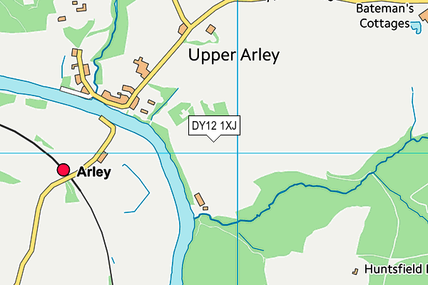 DY12 1XJ map - OS VectorMap District (Ordnance Survey)