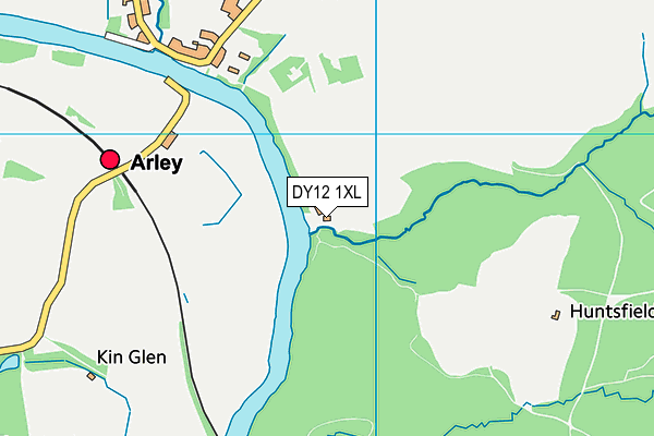 DY12 1XL map - OS VectorMap District (Ordnance Survey)
