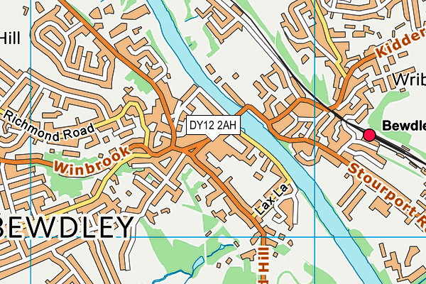 DY12 2AH map - OS VectorMap District (Ordnance Survey)