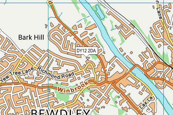 DY12 2DA map - OS VectorMap District (Ordnance Survey)