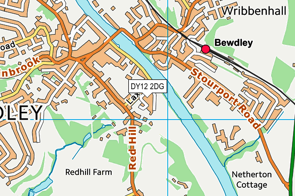 DY12 2DG map - OS VectorMap District (Ordnance Survey)