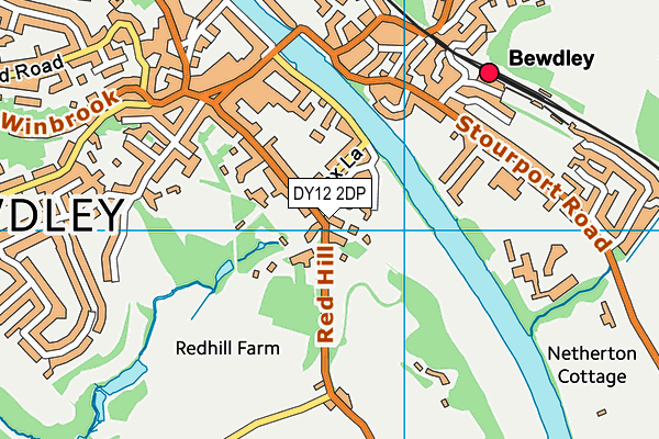 Bewdley Cricket Club map (DY12 2DP) - OS VectorMap District (Ordnance Survey)