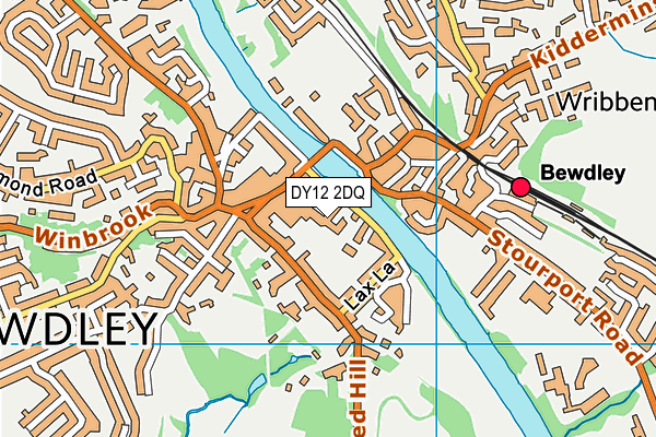 DY12 2DQ map - OS VectorMap District (Ordnance Survey)