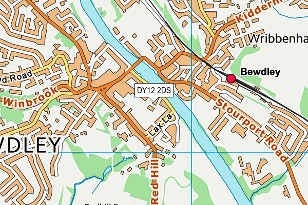 DY12 2DS map - OS VectorMap District (Ordnance Survey)
