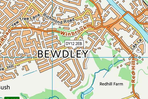 DY12 2EB map - OS VectorMap District (Ordnance Survey)