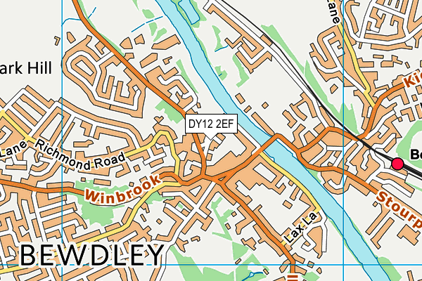 DY12 2EF map - OS VectorMap District (Ordnance Survey)