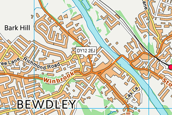 DY12 2EJ map - OS VectorMap District (Ordnance Survey)