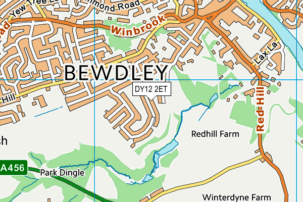 DY12 2ET map - OS VectorMap District (Ordnance Survey)