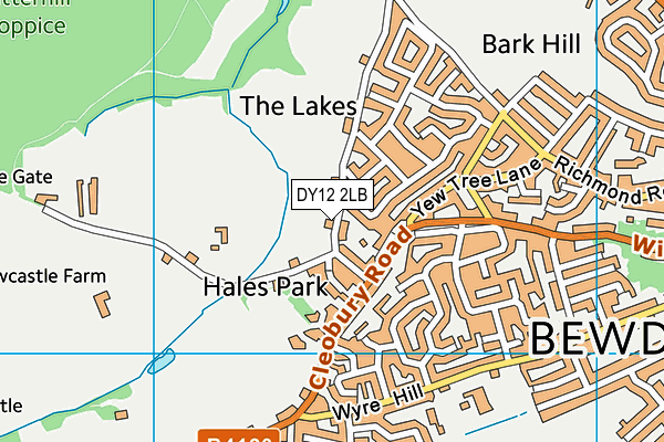 DY12 2LB map - OS VectorMap District (Ordnance Survey)