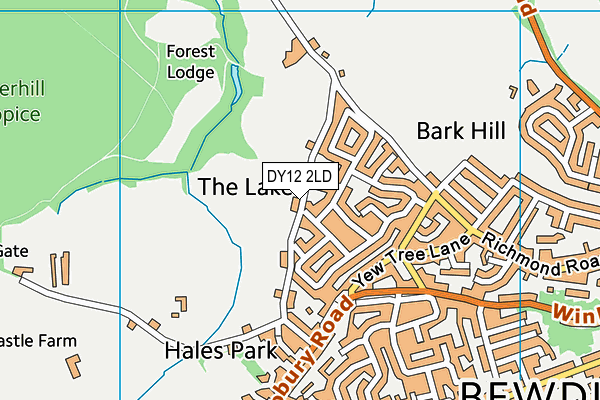 DY12 2LD map - OS VectorMap District (Ordnance Survey)