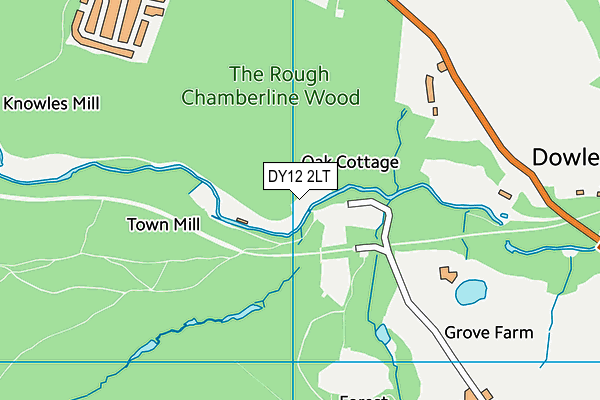 DY12 2LT map - OS VectorMap District (Ordnance Survey)