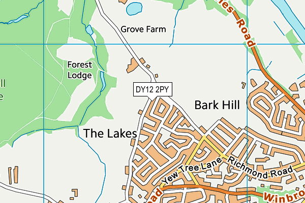 DY12 2PY map - OS VectorMap District (Ordnance Survey)