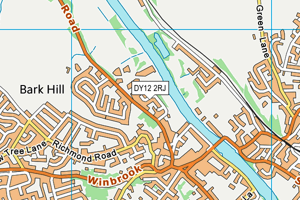DY12 2RJ map - OS VectorMap District (Ordnance Survey)