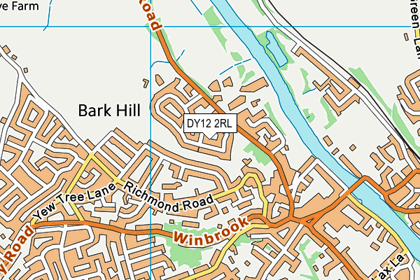 DY12 2RL map - OS VectorMap District (Ordnance Survey)