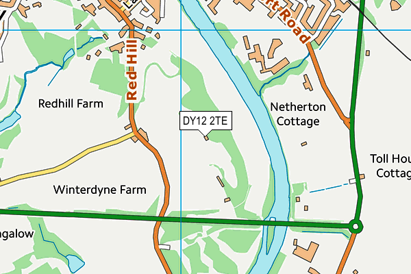 DY12 2TE map - OS VectorMap District (Ordnance Survey)