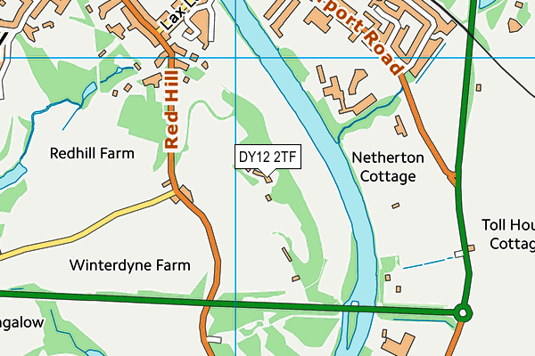 DY12 2TF map - OS VectorMap District (Ordnance Survey)