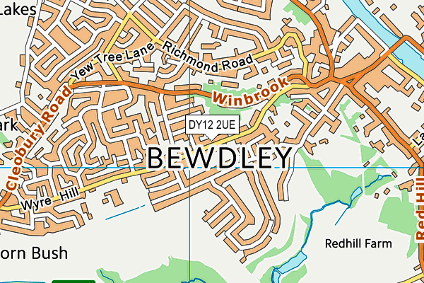 DY12 2UE map - OS VectorMap District (Ordnance Survey)