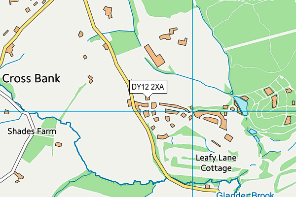DY12 2XA map - OS VectorMap District (Ordnance Survey)
