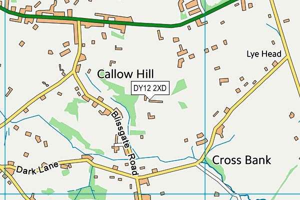 DY12 2XD map - OS VectorMap District (Ordnance Survey)