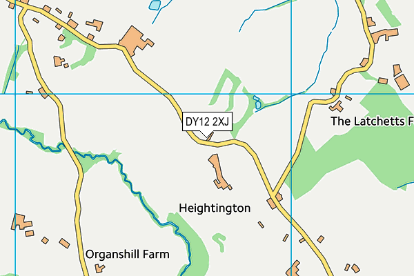 DY12 2XJ map - OS VectorMap District (Ordnance Survey)