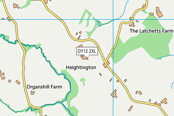 DY12 2XL map - OS VectorMap District (Ordnance Survey)