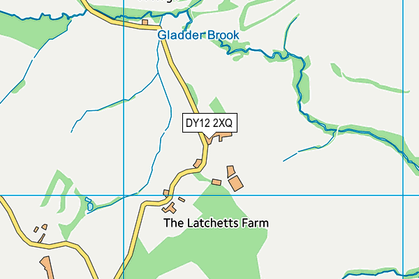 DY12 2XQ map - OS VectorMap District (Ordnance Survey)