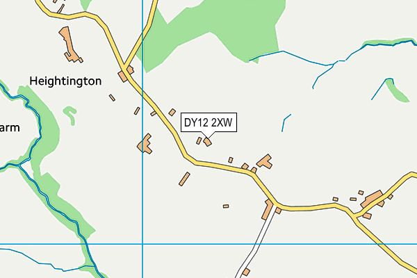 DY12 2XW map - OS VectorMap District (Ordnance Survey)