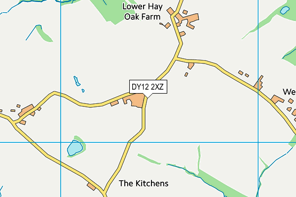 DY12 2XZ map - OS VectorMap District (Ordnance Survey)