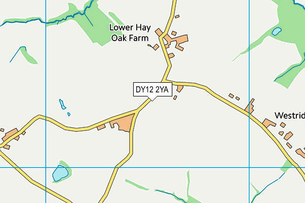 DY12 2YA map - OS VectorMap District (Ordnance Survey)
