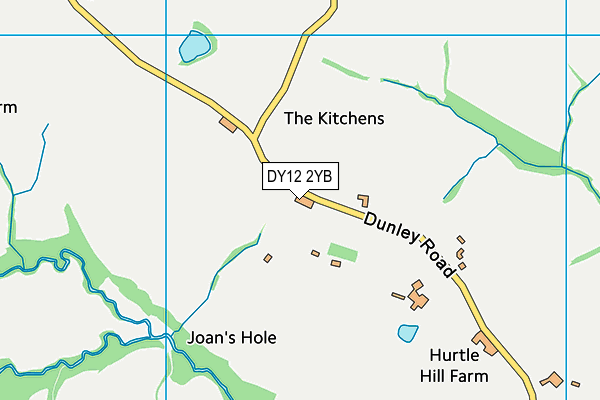 DY12 2YB map - OS VectorMap District (Ordnance Survey)