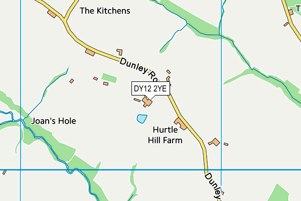 DY12 2YE map - OS VectorMap District (Ordnance Survey)