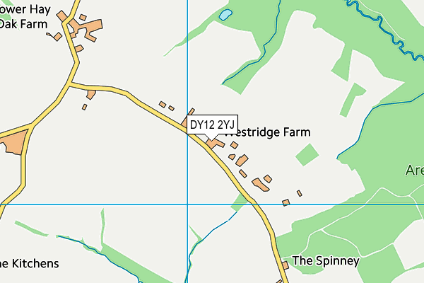 DY12 2YJ map - OS VectorMap District (Ordnance Survey)