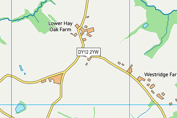 DY12 2YW map - OS VectorMap District (Ordnance Survey)