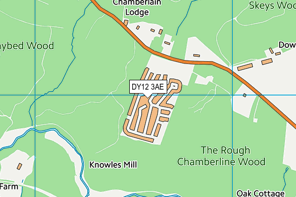 DY12 3AE map - OS VectorMap District (Ordnance Survey)