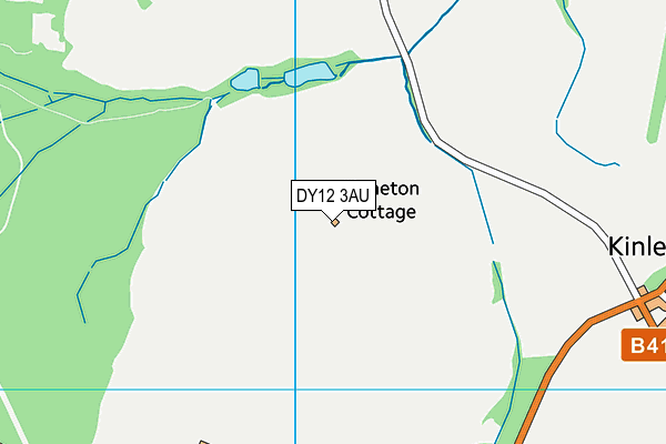 DY12 3AU map - OS VectorMap District (Ordnance Survey)
