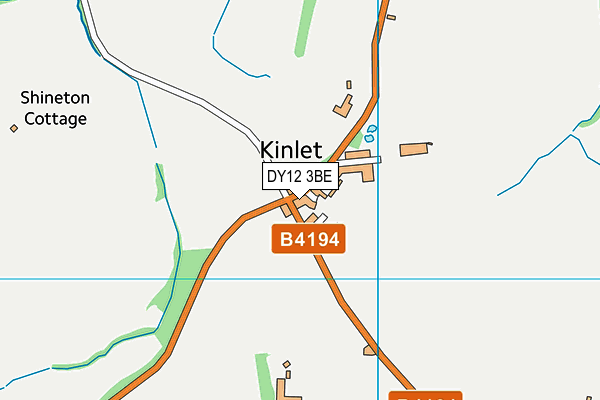 DY12 3BE map - OS VectorMap District (Ordnance Survey)