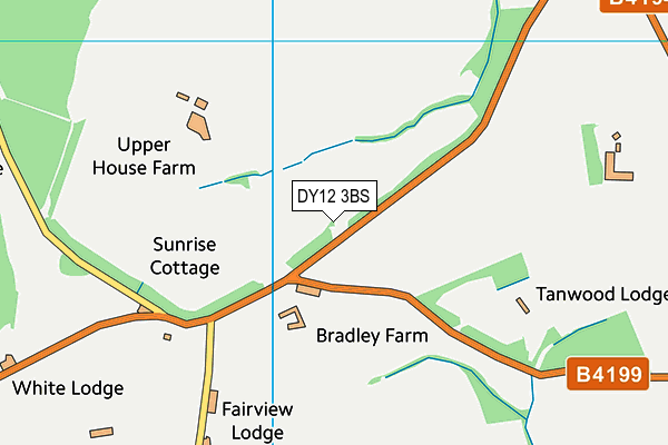 DY12 3BS map - OS VectorMap District (Ordnance Survey)